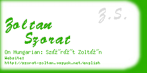 zoltan szorat business card